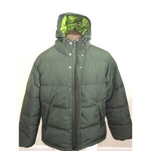 OOBE Brand Men's Kinsley Goose Down Hooded Jacket Otter Green NWT